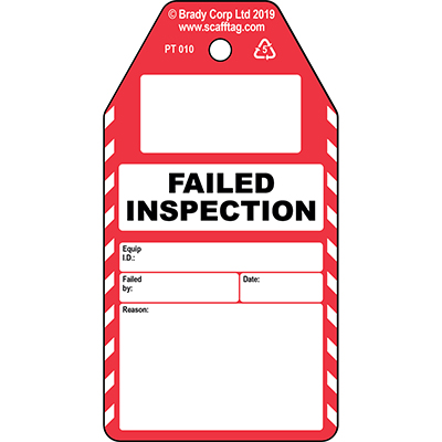 Failed Inspection tag | Brady | Dansk